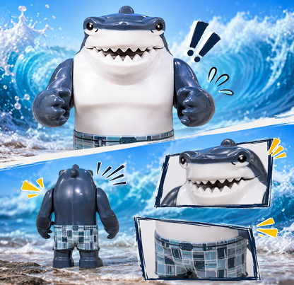 2PCS Shark Brothers Big Minifigures Set – Original MOC Ocean Building Block Figures Compatible with Major Brick Brands