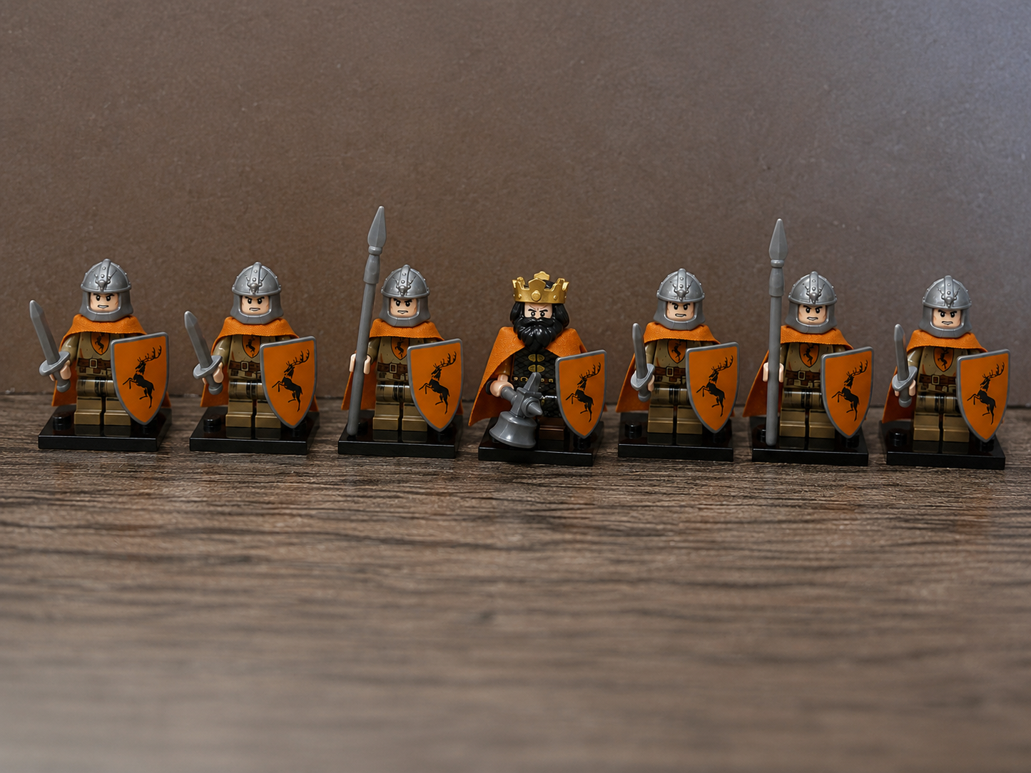 13PCS Stag King & Royal Guard Minifigures Set – Original Fantasy MOC Building Block Army Compatible with Major Brick Brands