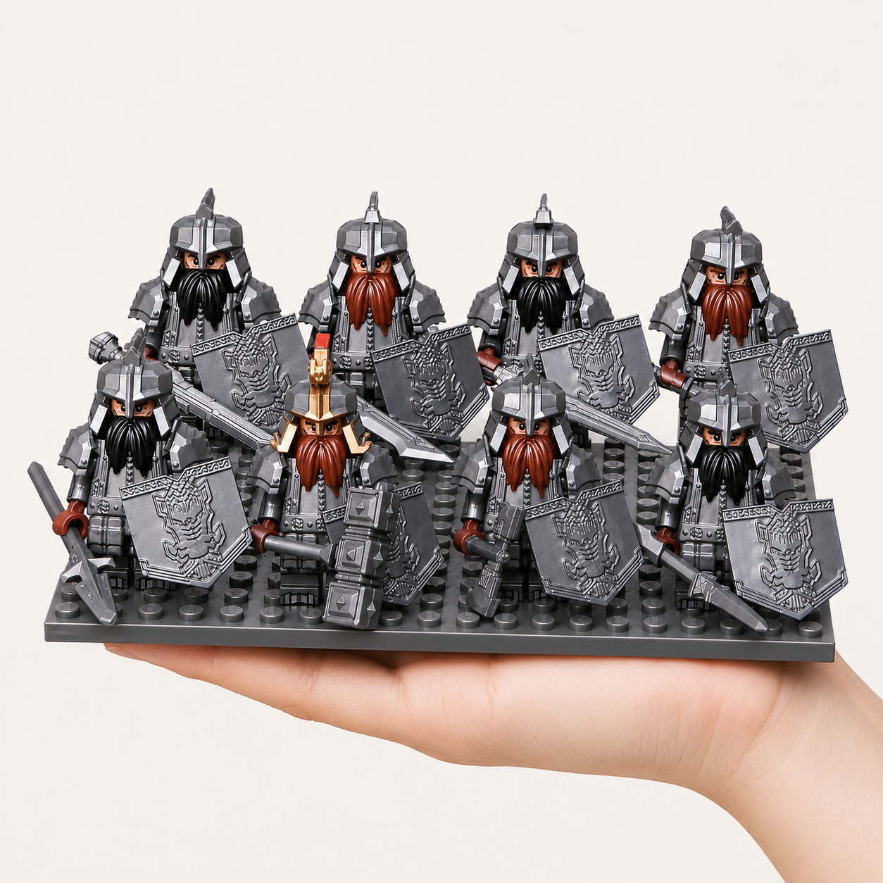 8PCS Dwarf Warrior Minifigures Set – Original MOC Building Block Toys Compatible with Major Brick Brands