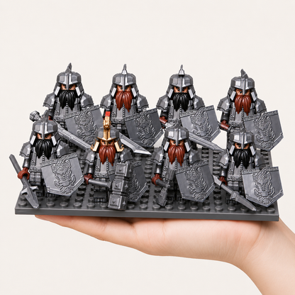 8PCS Dwarf Warrior Minifigures Set – Original MOC Building Block Toys Compatible with Major Brick Brands