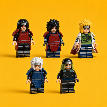 5PCS Ninja Warrior Minifigures with Storage Boxes – MOC Building Block Set
