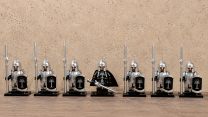 Silver Tree Guard Medieval Fantasy Knight Army Minifigure Set