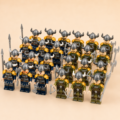 24PCS Pirate Minifigures Set – Original MOC Building Block Figures with Weapons & Accessories