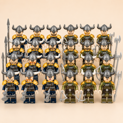 24PCS Pirate Minifigures Set – Original MOC Building Block Figures with Weapons & Accessories