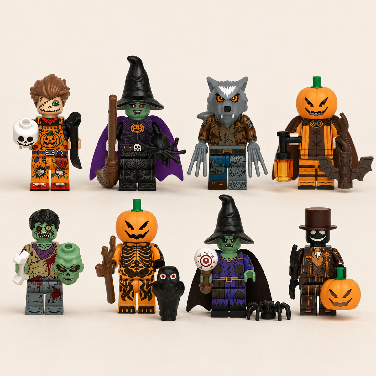 Halloween Haunted House Building Set with 8 Spooky Figures