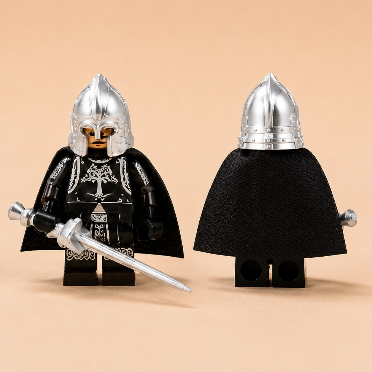 Silver Tree Guard Medieval Fantasy Knight Army Minifigure Set