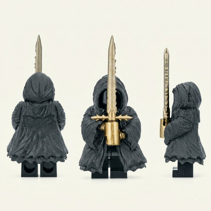9PCS Dark Hooded Knight Building Block Minifigures – Fantasy Army Set