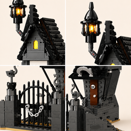Halloween Haunted House Building Set with 8 Spooky Figures