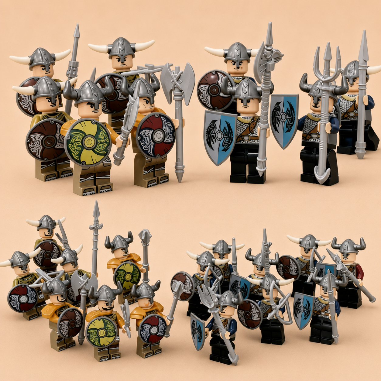 24PCS Pirate Minifigures Set – Original MOC Building Block Figures with Weapons & Accessories