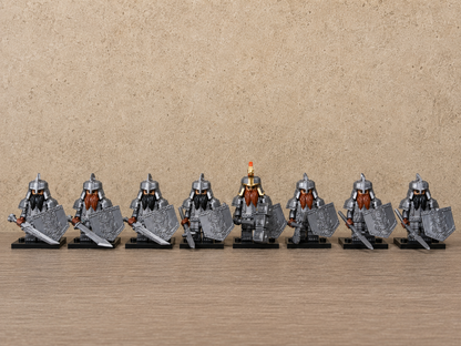 8PCS Dwarf Warrior Minifigures Set – Original MOC Building Block Toys Compatible with Major Brick Brands