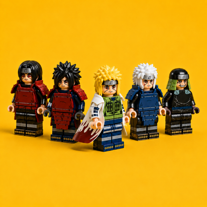 5PCS Ninja Warrior Minifigures with Storage Boxes – MOC Building Block Set