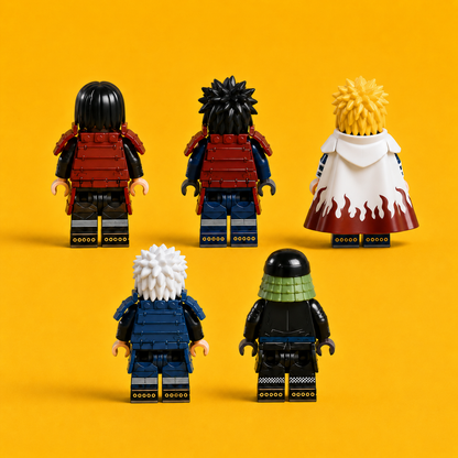 5PCS Ninja Warrior Minifigures with Storage Boxes – MOC Building Block Set