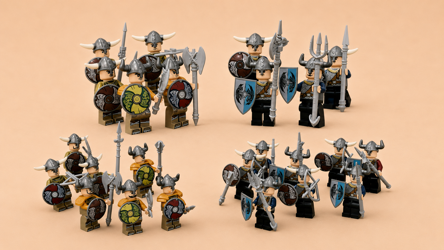 24PCS Pirate Minifigures Set – Original MOC Building Block Figures with Weapons & Accessories