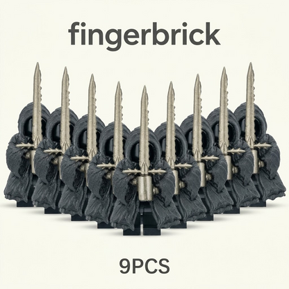 9PCS Dark Hooded Knight Building Block Minifigures – Fantasy Army Set